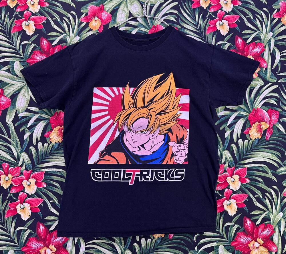 Dragon Ball Z Cool Tricks Goku Japan Flag Background Size L